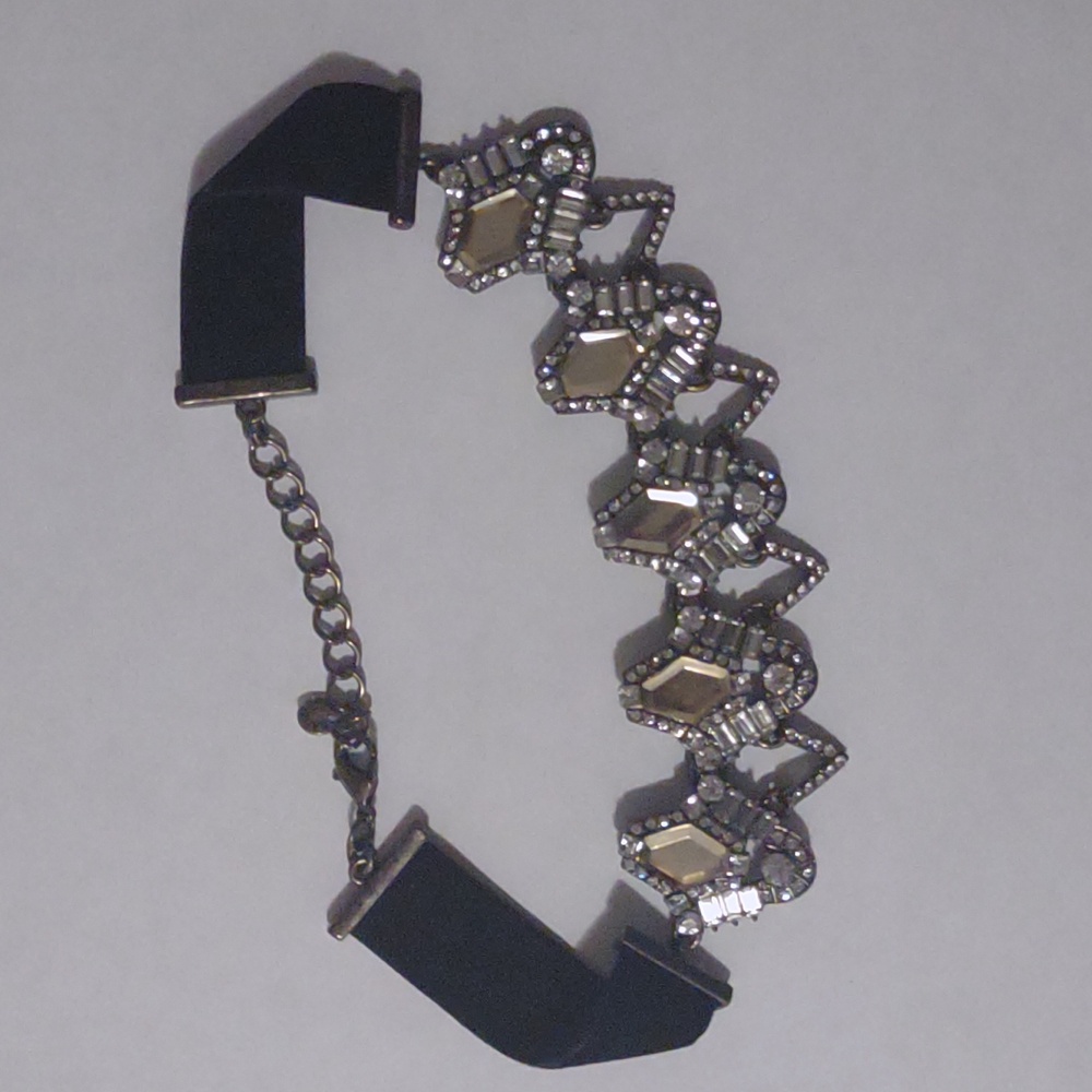 BaubleBar | Chunky Crystal Velvet Choker Necklace (35cm length)